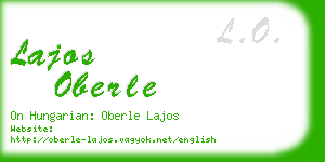 lajos oberle business card